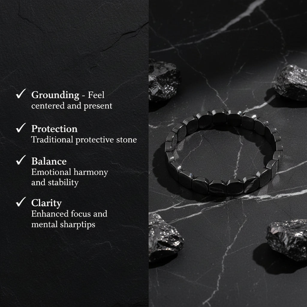 HEMATITE BRACELET - SIGNATURE GEOMETRIC BEAD NEYROS