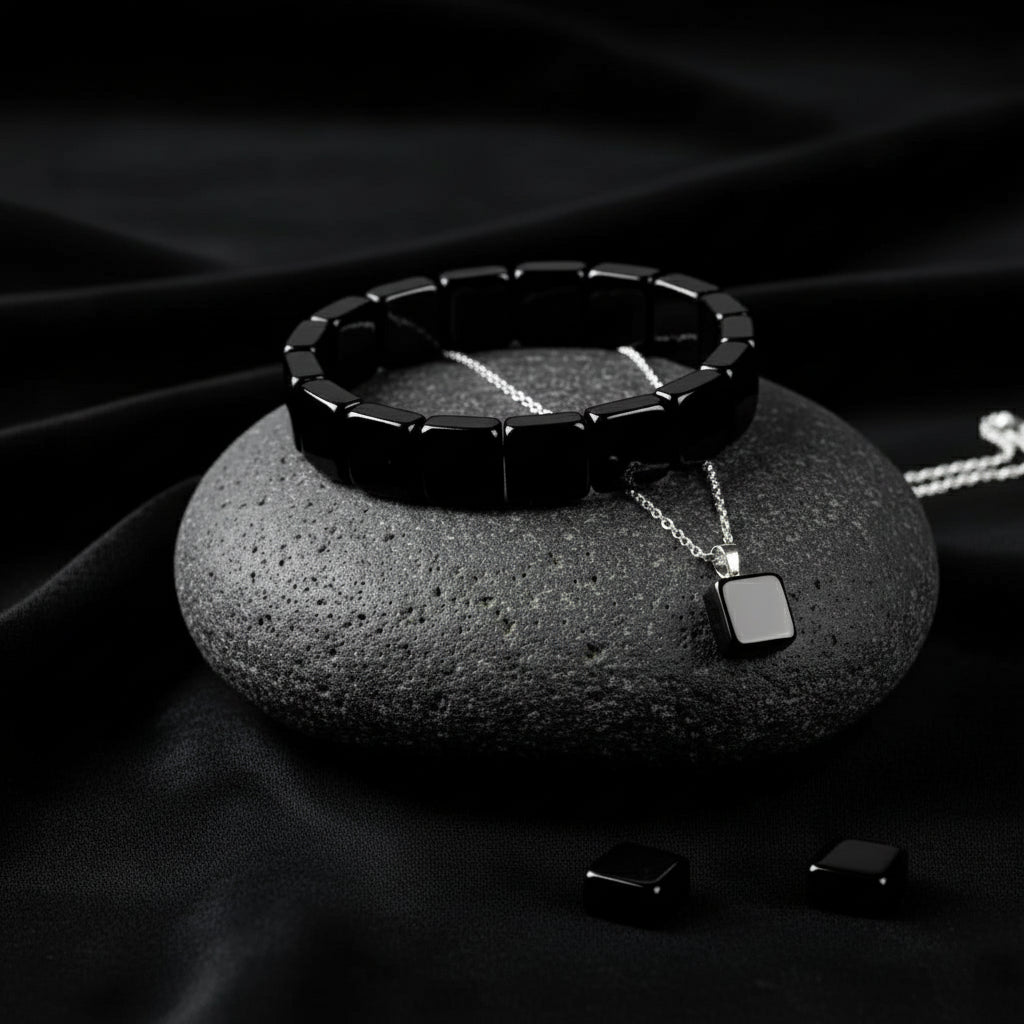 Cross-border hot sale black gallstone hematite health care magnetic therapy bracelet DIY handmade jewelry bracelet factory direct wholesale NEYROS