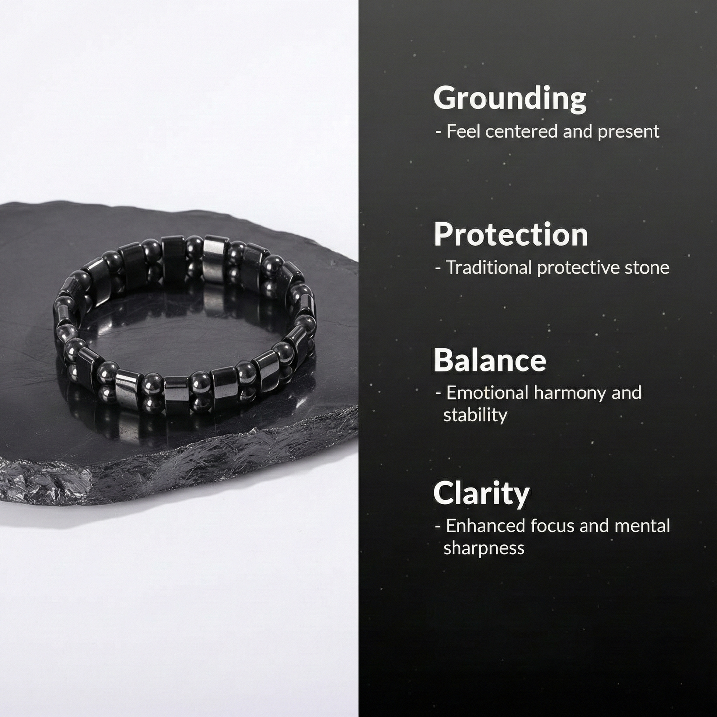 HEMATITE BRACELET - RHYTHM ALTERNATING BEAD NEYROS