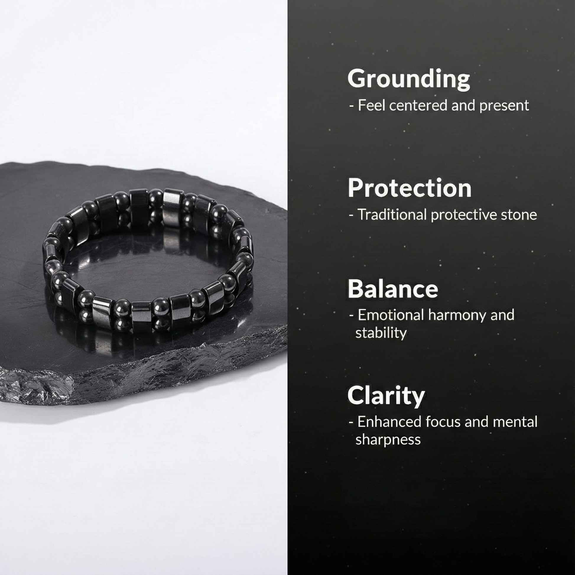 HEMATITE BRACELET - RHYTHM ALTERNATING BEAD NEYROS