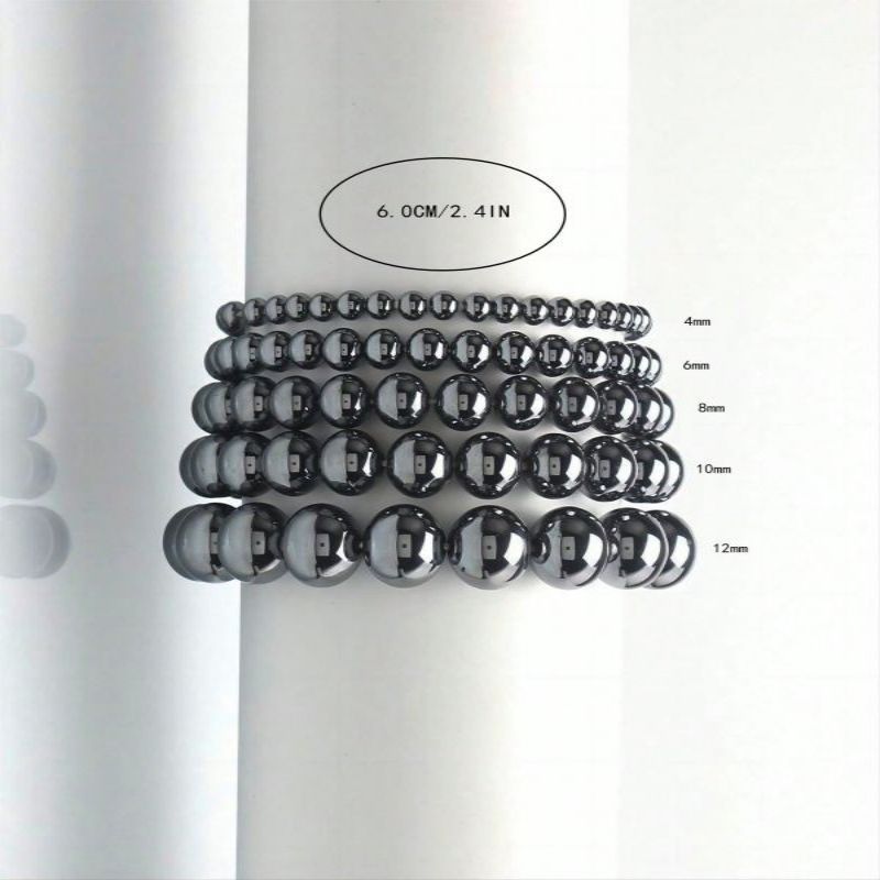 跨境热卖赤铁矿能量石多型号手链治愈系男女通用黑胆石手链套装