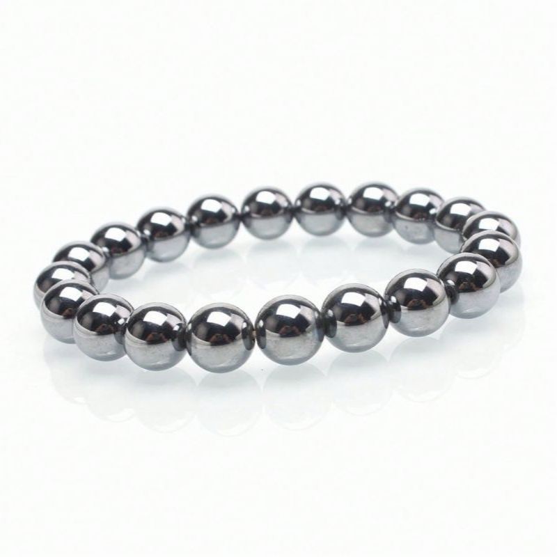 跨境热卖赤铁矿能量石多型号手链治愈系男女通用黑胆石手链套装